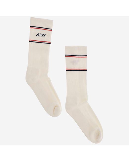 Autry X Maison Kitsuné Socken in White für Herren