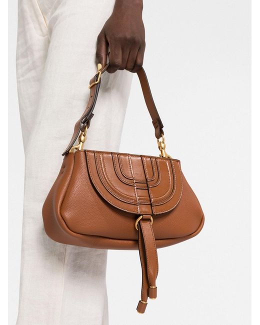 Chloé Brown Marcie Leather Shoulder Bag