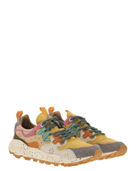 Yamano 3 baskets en daim et tissu technique Flower Mountain en coloris Green