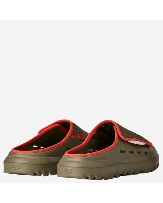 Ugg Brown Peakmod Rubber Sandals With Technical Mesh