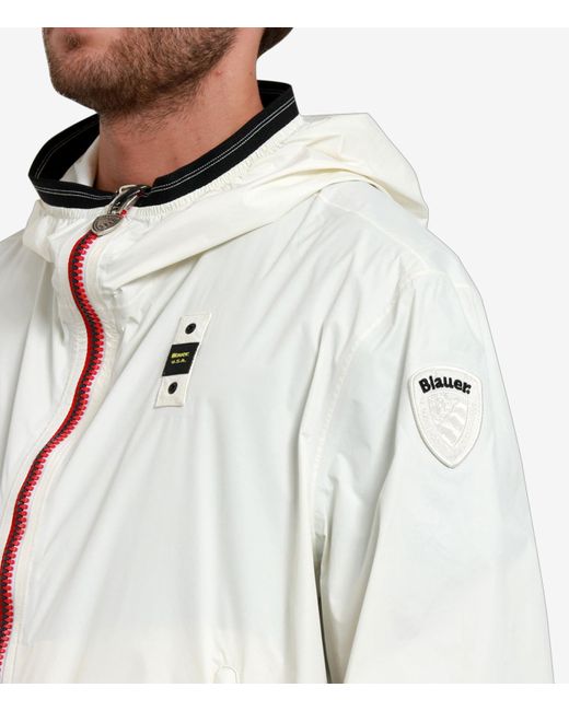 Blauer White Mäntel weiß