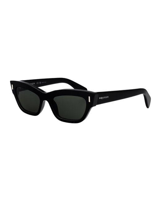 McQueen Black Acetate Sunglasses