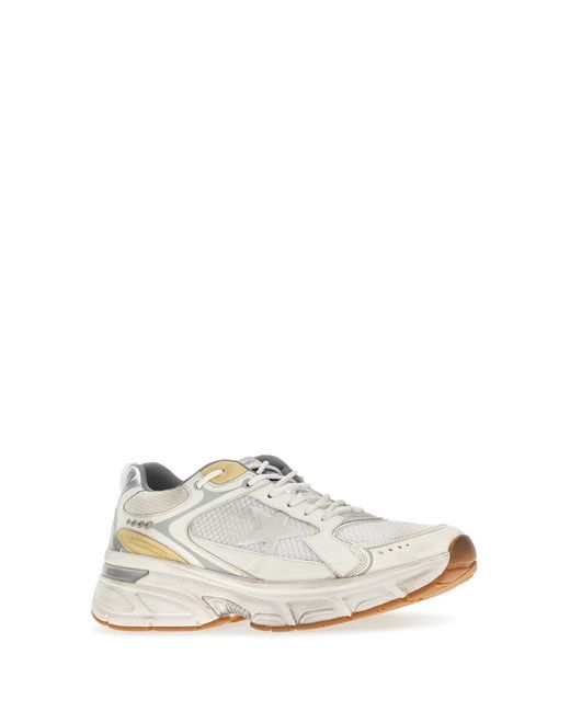 Golden Goose Deluxe Brand White Deluxe Brand Mesh And Leather Lightstar Sneakers for men