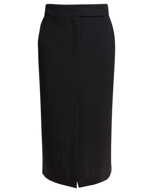 Semler Midi-rok Met Dubbele Split in het Black