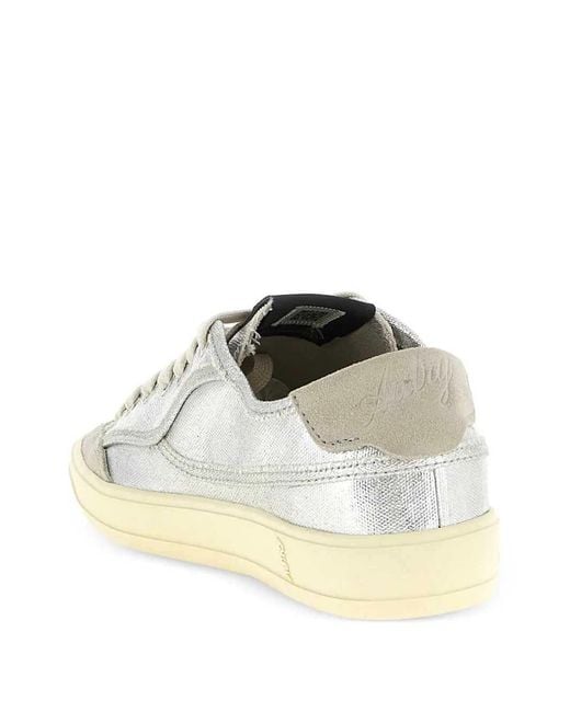 Autry White Windscape Metallic Suede Sneakers