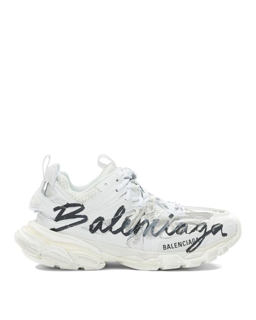 Balenciaga Track Signature Sneakers & Slip-on White
