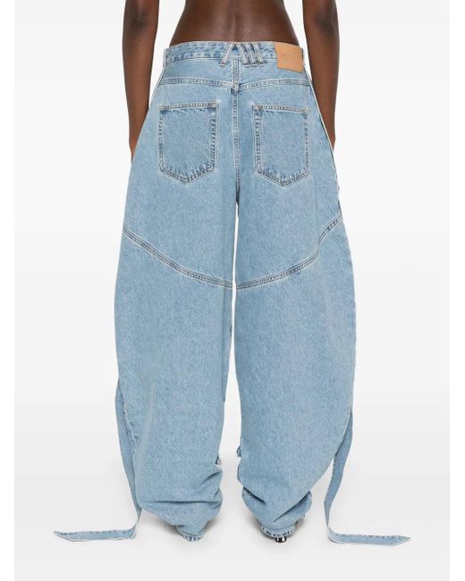 The Attico Blue Oversized Denim Jeans