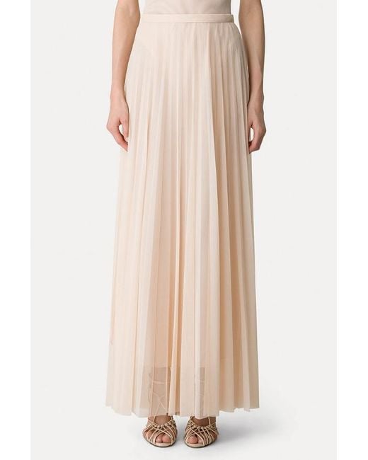 Forte_forte Natural Long Pleated Tulle Skirt