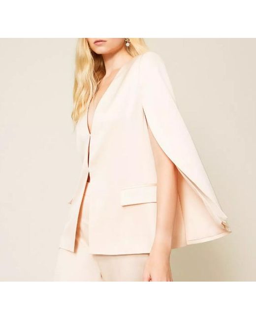 Twinset Cape-jas in het Natural
