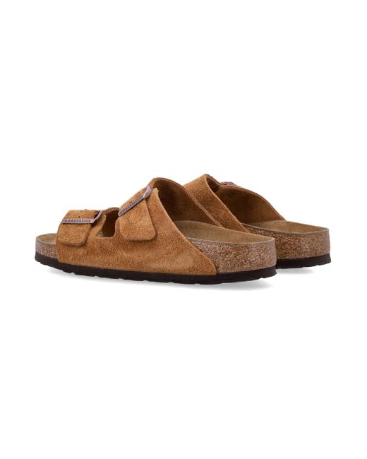 Birkenstock White Arizona Suede for men