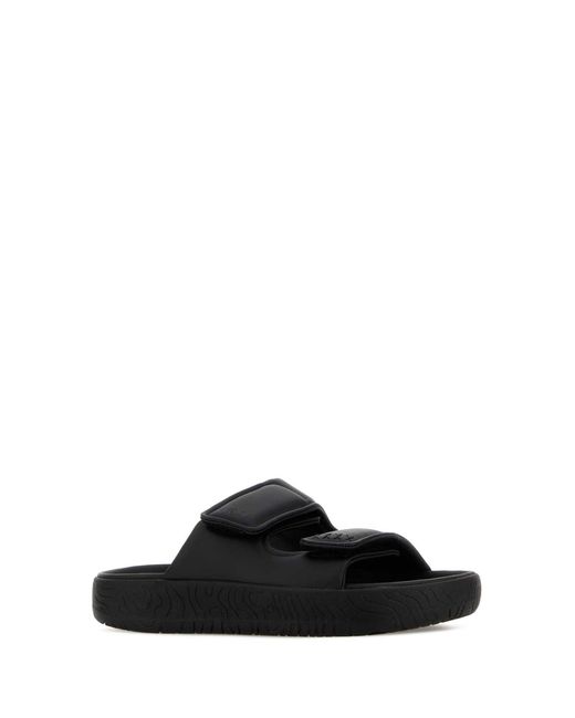 Veja Black Slip On Sandals