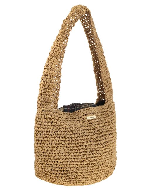 Barbour Metallic Lily Woven Tote Bag