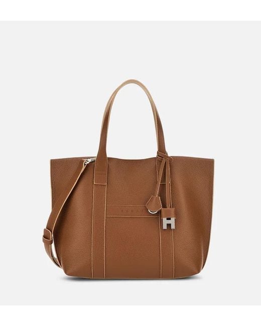 Hogan Brown Script Shopping Small