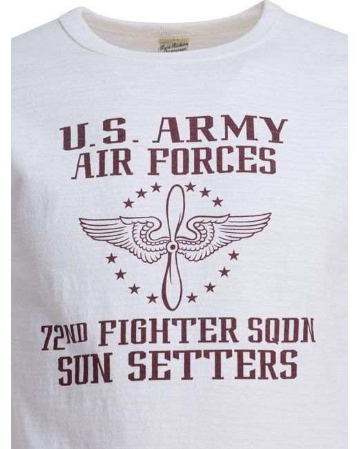 Buzz Rickson's White 72Nd Fighter Sq T-Shirts for men