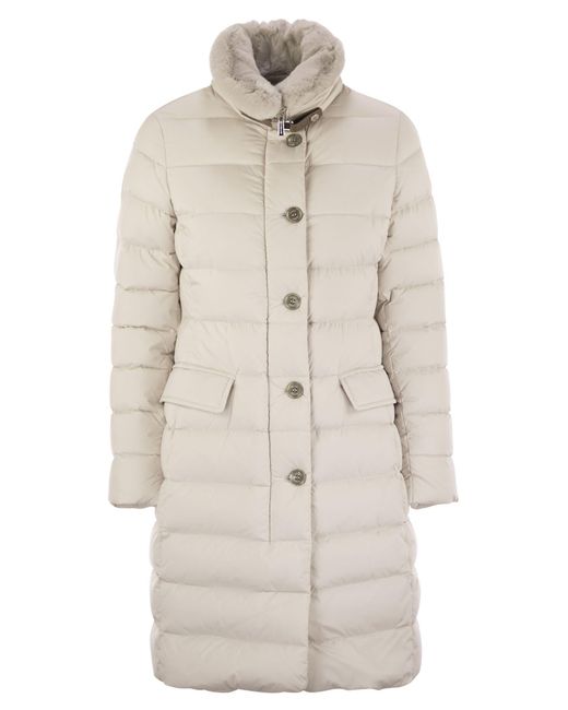 Moorer Natural Vetiver S3 Long Down Jacke