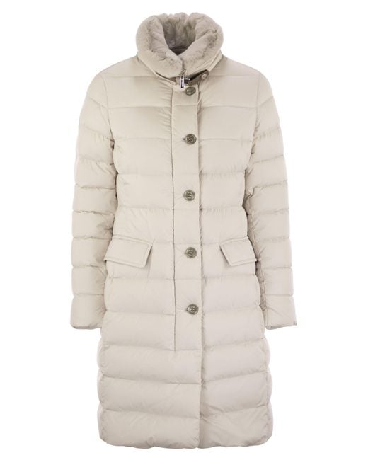 Moorer Natural Vetiver S3 Long Down Jacket