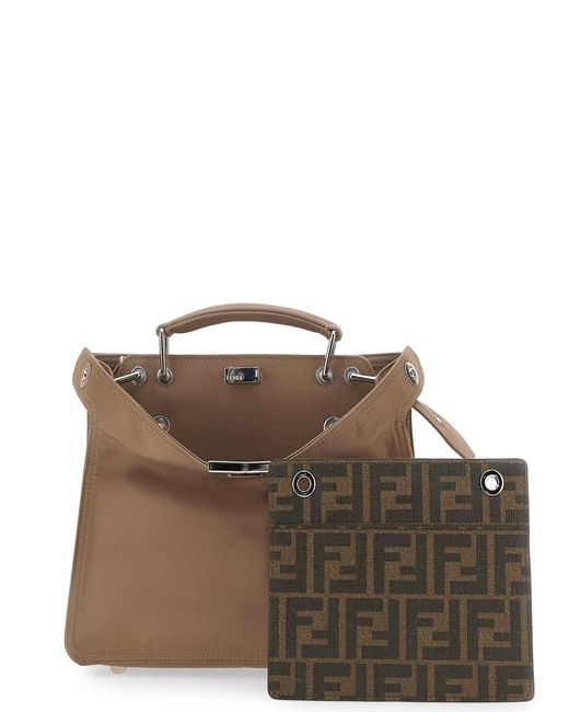 Fendi Brown "Peekaboo Iseeu" Bag Small for men