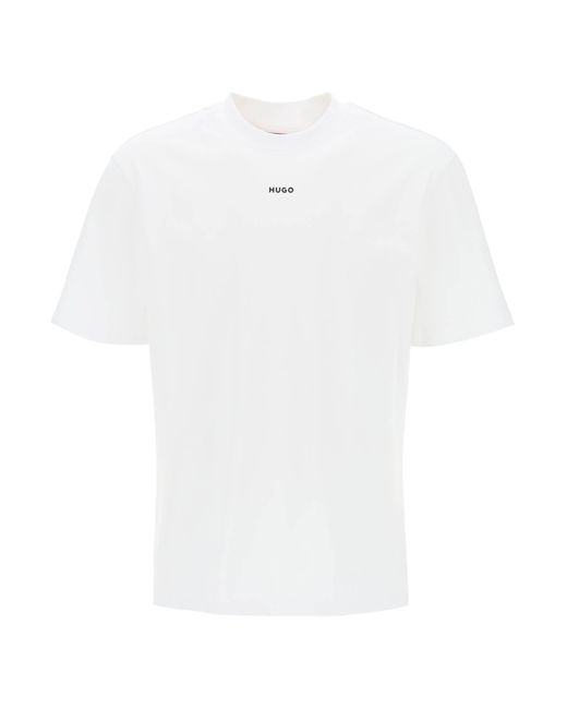 Camiseta de cuello de la tripulación de Dapolino HUGO de hombre de color White