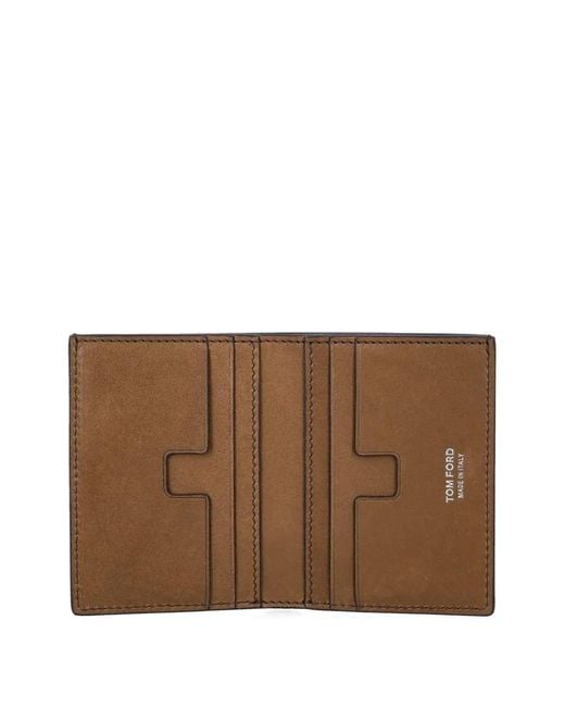 Tom Ford Brown Foldable Card Holder