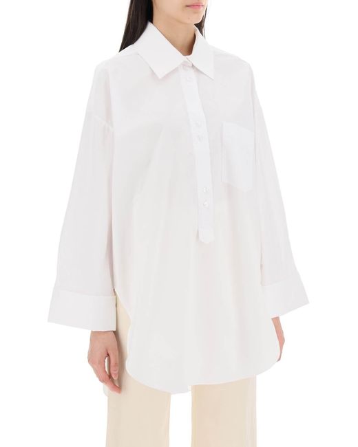Di Malene Birger Maye Tunic Style Shirt di By Malene Birger in White