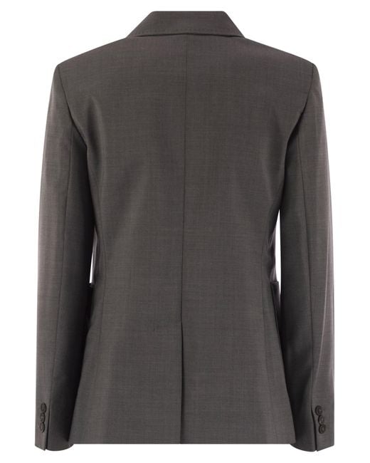 Weekend by Maxmara Black Ornati Double Breasted Blazer