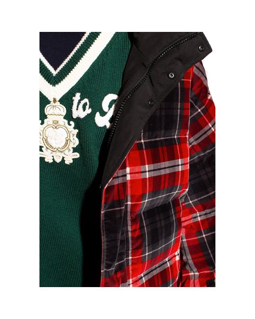 Dolce & Gabbana Red Reversible Artastic Bomber for men