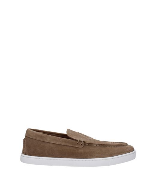 Louboutin MOCASsini Varsiboat Herren Wildleder Beige/Rock in Brown für Herren