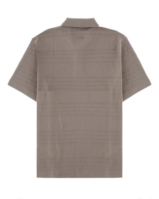 Boss Gray Polo Con Logo