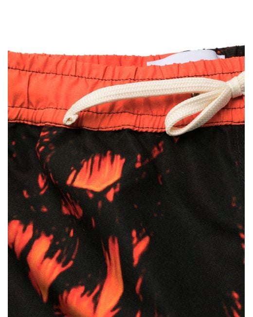 Trunks de natación estampados de BLUE SKY INN de hombre de color Red