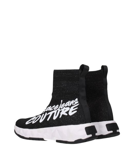 Versace Jeans Black Sneakers Couture Donna Tessuto Nero