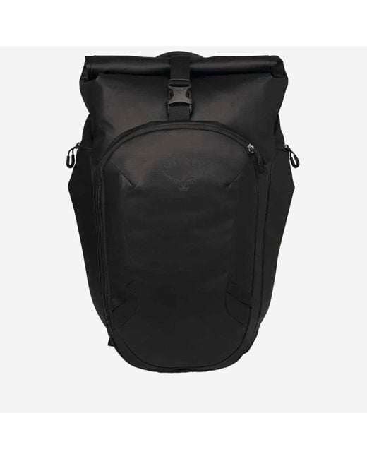 Osprey Black Transporter Roll Top Backpack for men