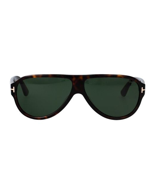 Tom Ford Green Squared Sunglasses Ft1336 52 N for men
