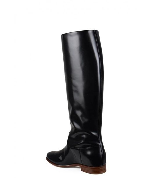 Gabriela Hearst Black Patent Leather Ankle Boots