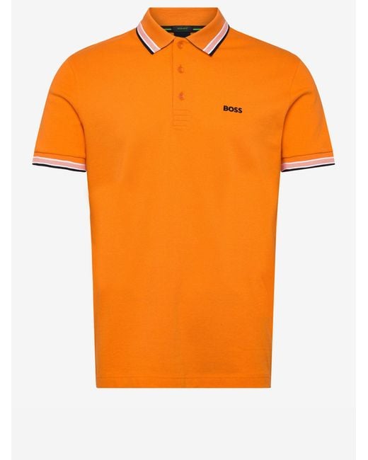 Boss Orange Cotton Piqué Polo Shirt With Logo for men