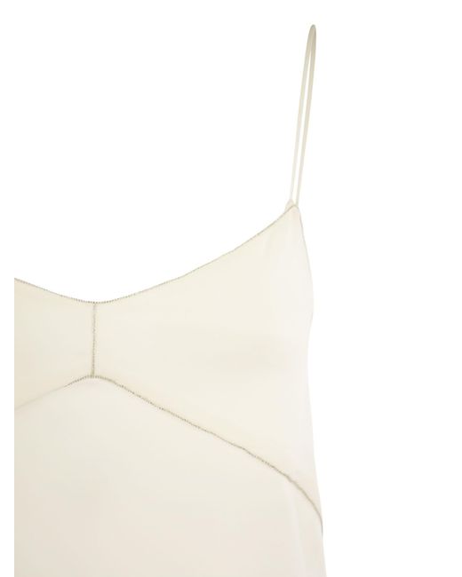 Top in lingerie Sablè di Fabiana Filippi in White