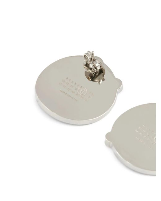 MM6 by Maison Margiela Gray Mirror Earrings