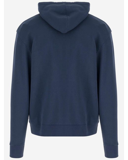 Mc2 Saint Barth Blue Cotton Hoodie for men