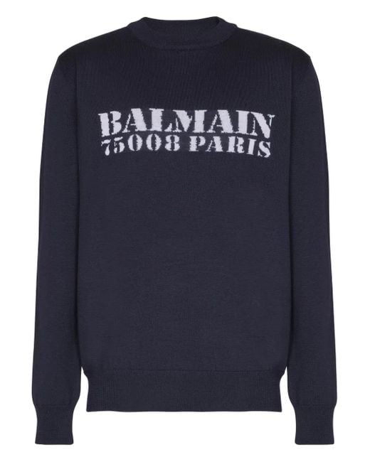 Balmain Blue Stamp Jumper for men