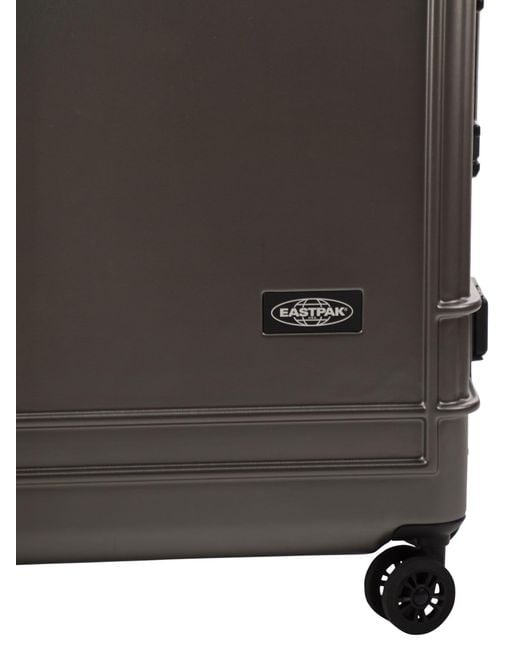 Eastpak Gray Hard-Shell Polycarbonate Suitcase With Multidirectional Wheels