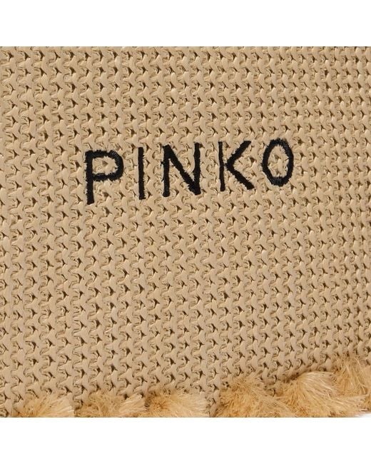 Pinko Metallic Clutch Raffia