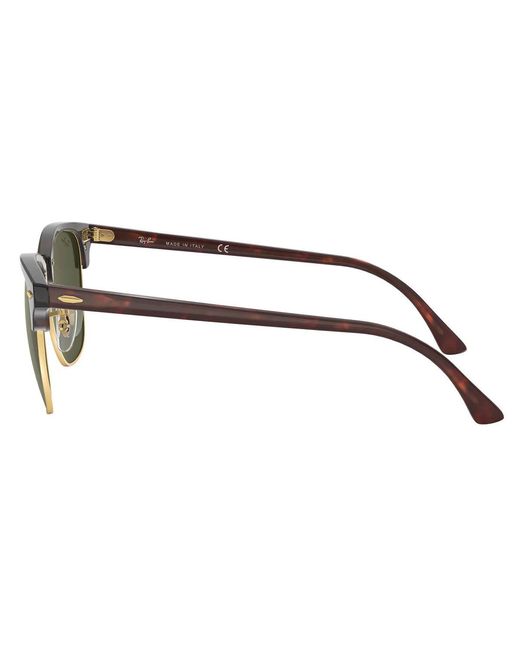 Ray-Ban Brown Sonnenbrille Rb3016 W0366 Clubmaster Schildkröte/Grün G 15 Unisex