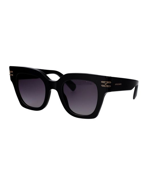 Squadrati Squad Sun Ompes Bv40013 I 01 B di BVLGARI in Black