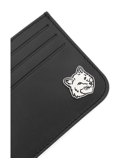 Porte-cartes de tête de Fox Kitsune Fox Maison Kitsuné pour homme en coloris Black