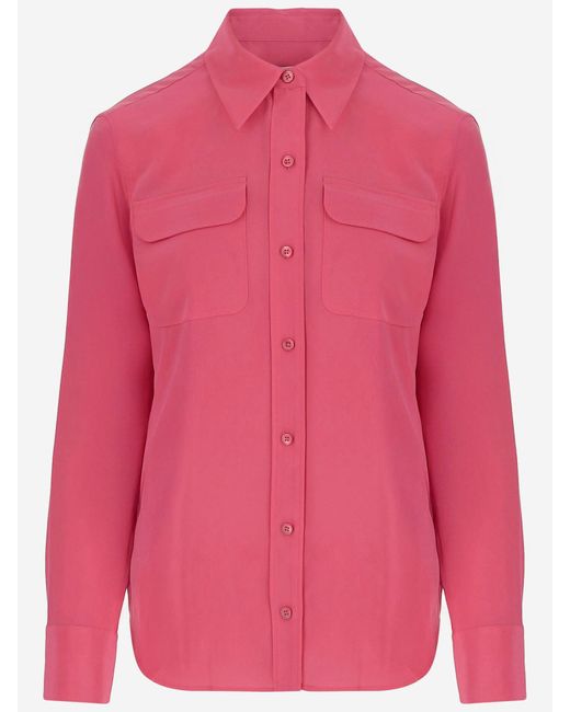 Equipment Pink Ausrüstung Signature Seidenhemd