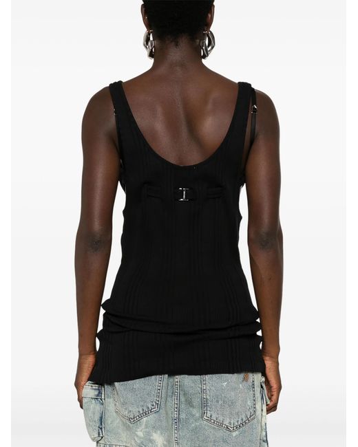 The Attico Black Layered Tank Top