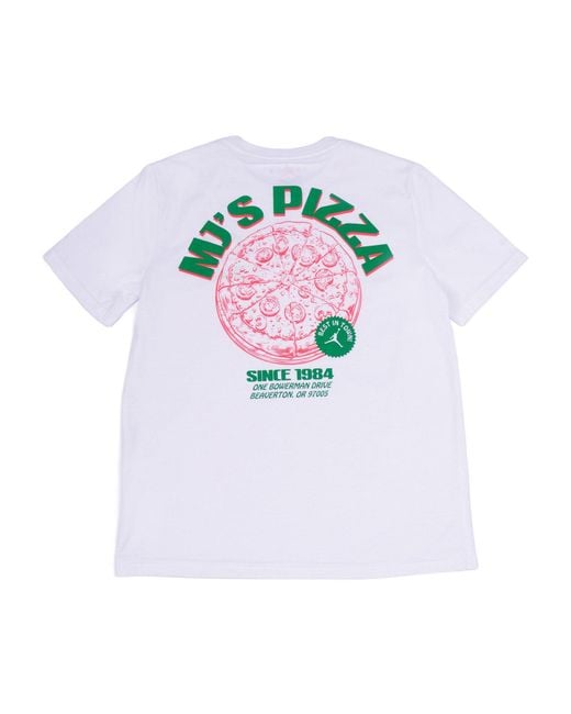 Nike White Jdb Mj Brand Pizza Ss Tee