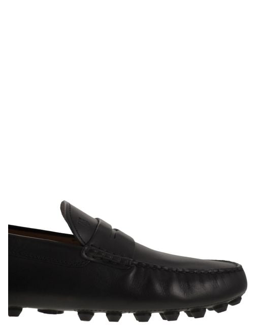 Tod's Black Gommino Bubble Leather for men
