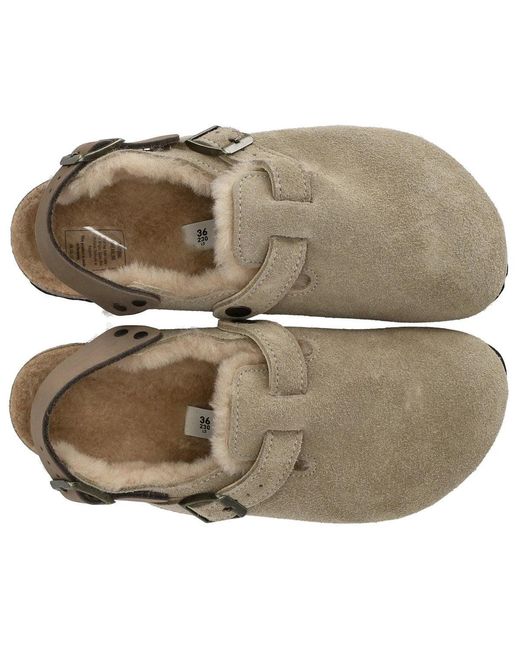 Birkenstock Gray Tokio Shearling Taupe Clog