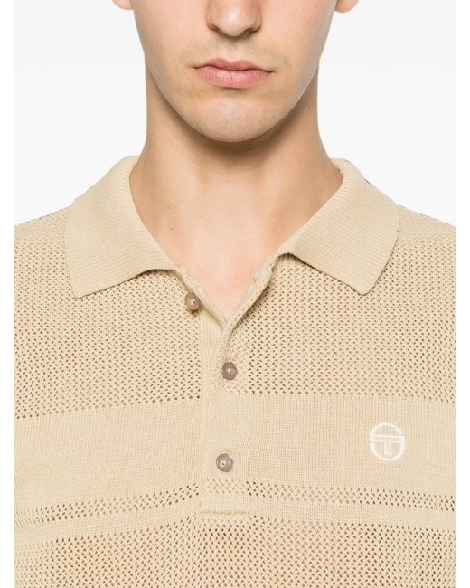 Sergio Tacchini Natural Sabino Knit Ss Polo