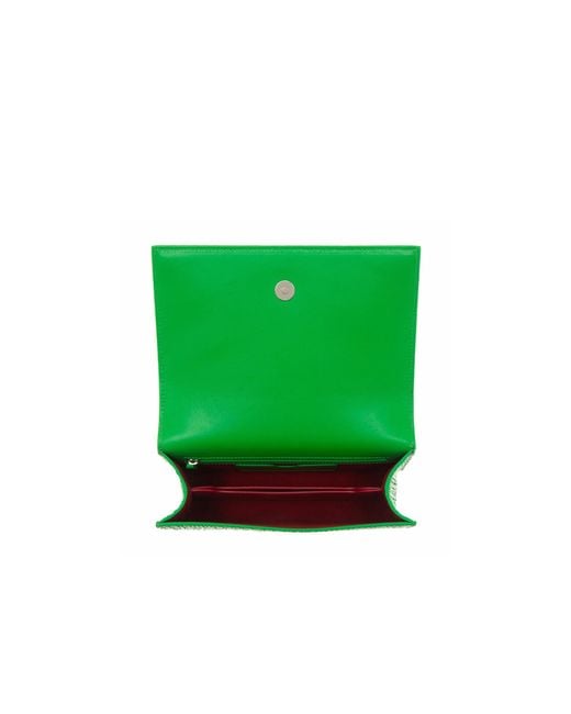 Alexander McQueen Green Jewelled Shoulder Bag